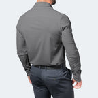 Mens Slim Fit Stretch Shirt with Long Sleeves Wrinkle-Free