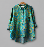 Relaxed Printed Button-Up Shirt