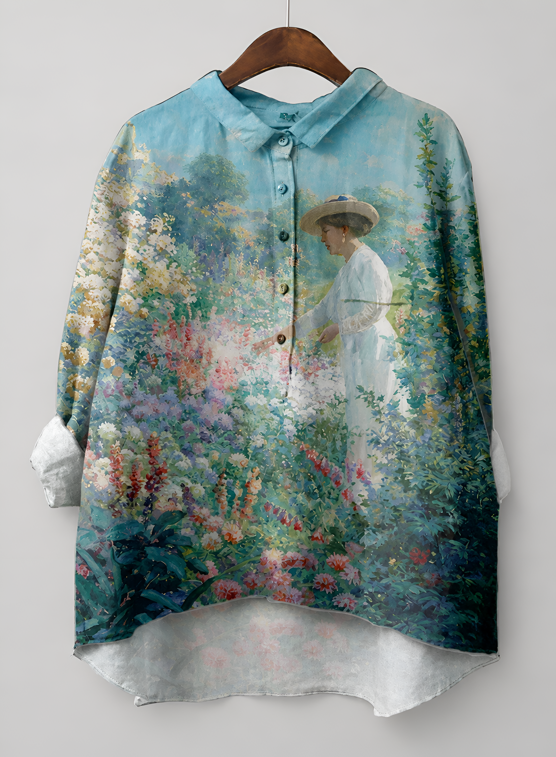 Relaxed Printed Button-Up Shirt