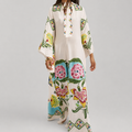 Relaxed Printed Maxi Kaftan Dress