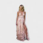 Floral Ruffle Hem Maxi Dress