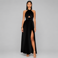 Halter Neck Evening Maxi Dress