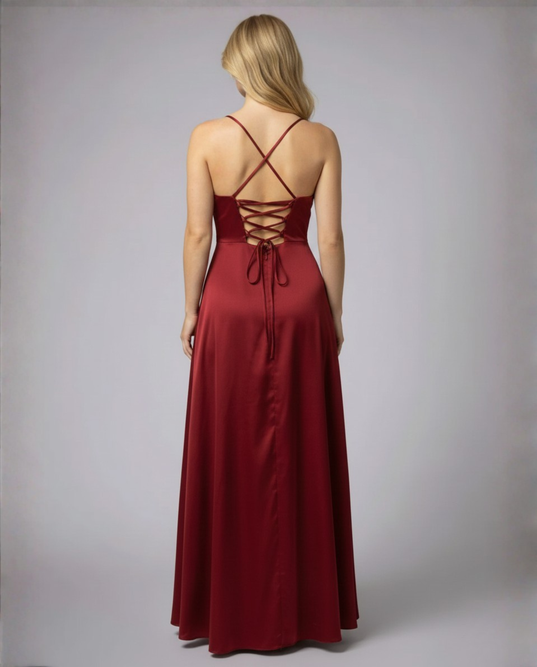 Charlotte | Women’s Sleeveless Evening Maxi Dress With Draped Neckline