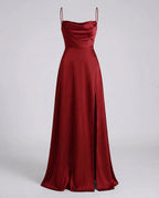 Charlotte | Women’s Sleeveless Evening Maxi Dress With Draped Neckline