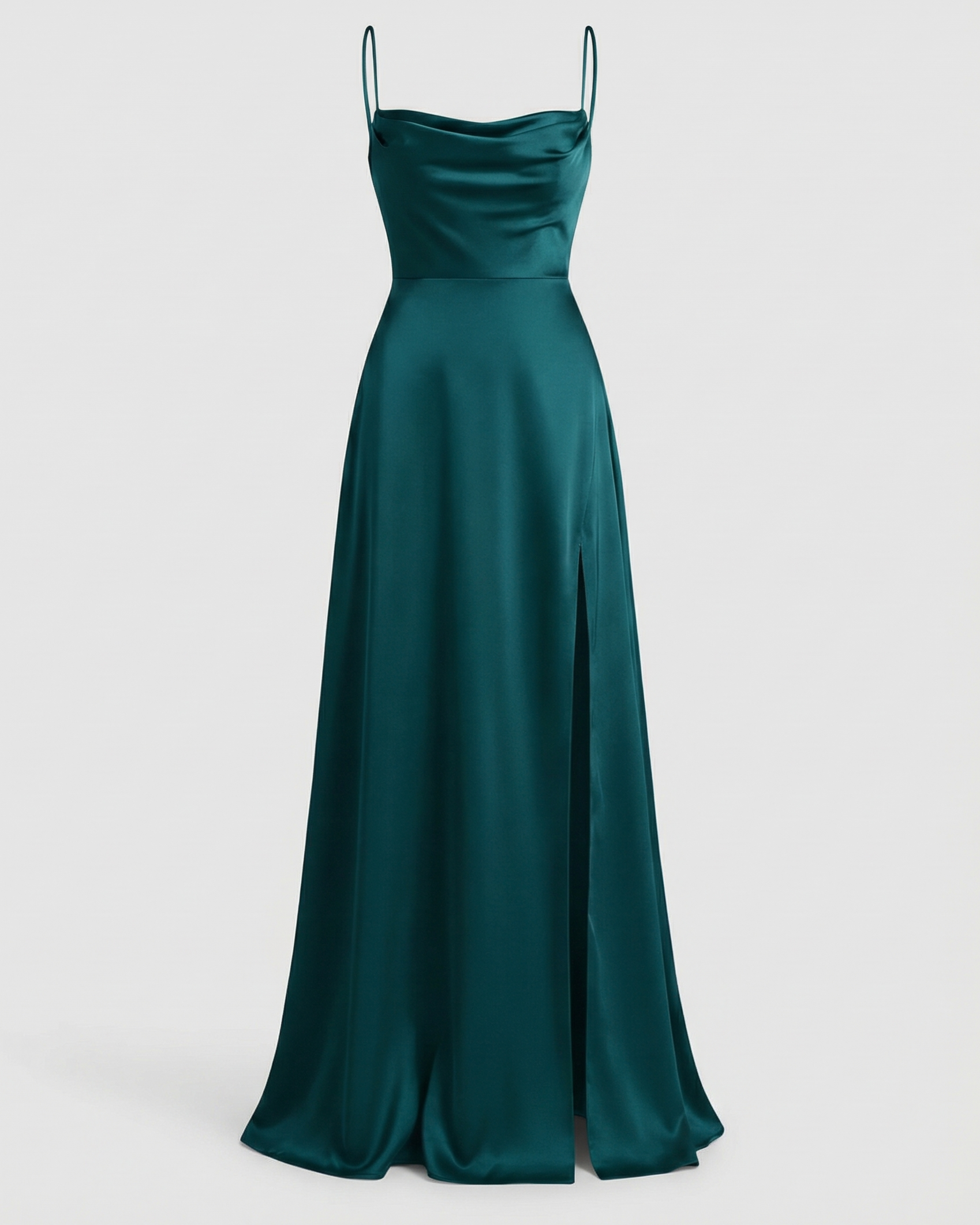 Charlotte | Women’s Sleeveless Evening Maxi Dress With Draped Neckline