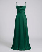Charlotte | Women’s Sleeveless Evening Maxi Dress With Draped Neckline