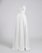 Charlotte | Women’s Sleeveless Evening Maxi Dress With Draped Neckline