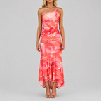 One-Shoulder Ruched Occasion Dress