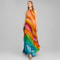 Printed Ruffle Maxi Dress