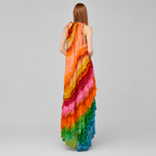 Printed Ruffle Maxi Dress