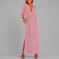 Relaxed Elastic Waist Maxi Dress