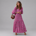 Relaxed Geometric Print Maxi Dress