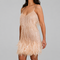 Sequin Fringe Mini Dress