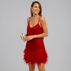 Sequin Fringe Mini Dress