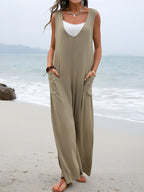 Sleeveless Wide-Leg Relaxed Fit Jumpsuit