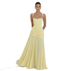 Women's Floor-Length Gathered Skirt Dress