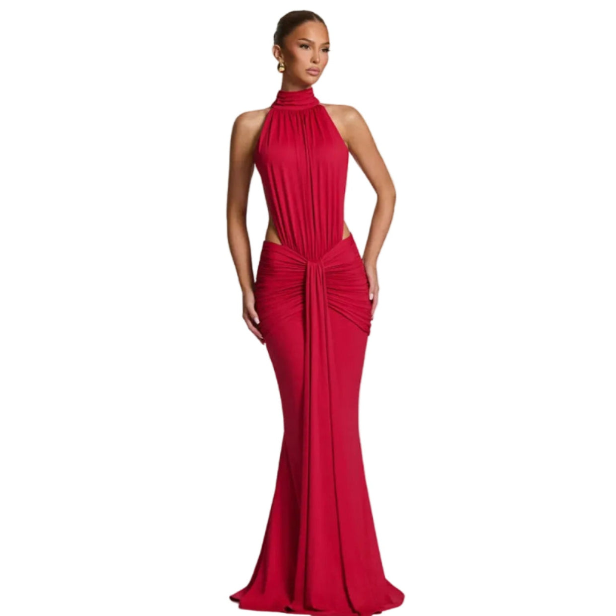 Women's Halter Neck Cut-Out Dress