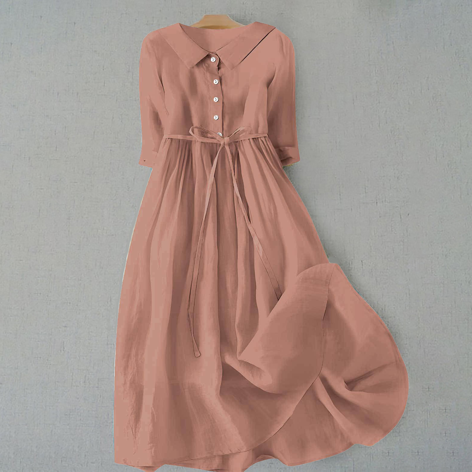 Womens Relaxed Fit Cotton Maxi Summer Dress Casual