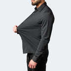 Mens Slim Fit Stretch Shirt with Long Sleeves Wrinkle-Free