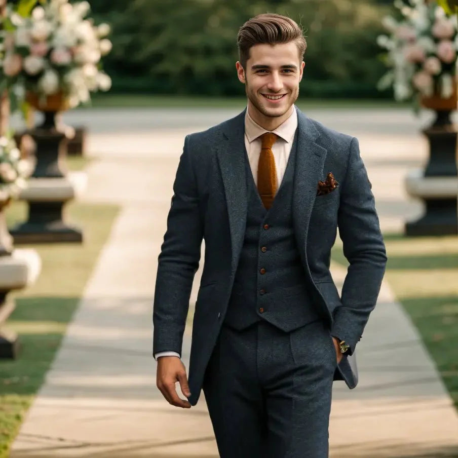 Men's Three Piece Slim Fit Wedding Suit
