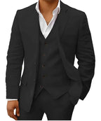 Men's Two-Piece Linen Wedding Suit with Tailored Slim Fit
