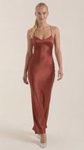Maxi Dress Women V-Neck Long Sleeves Evening
