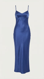 Maxi Dress Women V-Neck Long Sleeves Evening