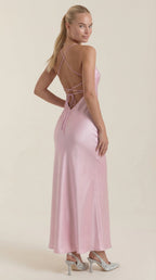 Maxi Dress Women V-Neck Long Sleeves Evening