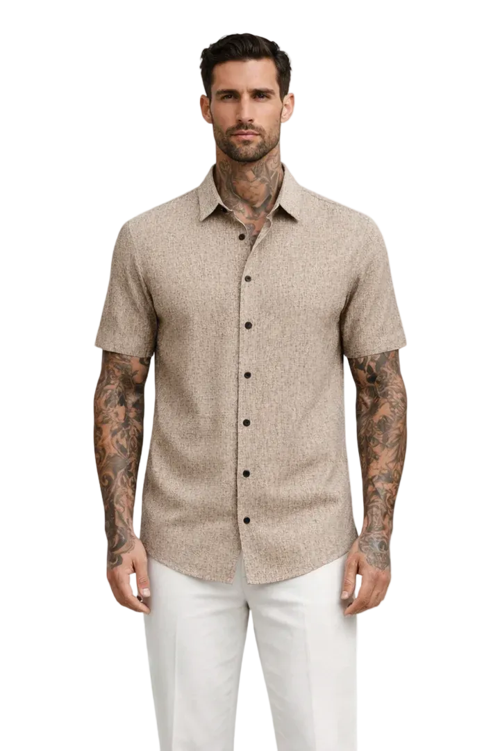 Men’s Button-Down Shirt with Pointed Collar