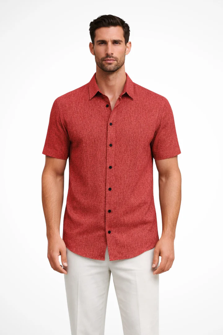 Men’s Button-Down Shirt with Pointed Collar