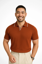 Men's Polo Shirt with Contrast Trim