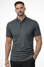 Men's Short-Sleeve Polo Shirt with Contrast Trim