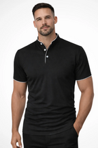 Men's Short-Sleeve Polo Shirt with Contrast Trim