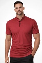 Men's Short-Sleeve Polo Shirt with Contrast Trim