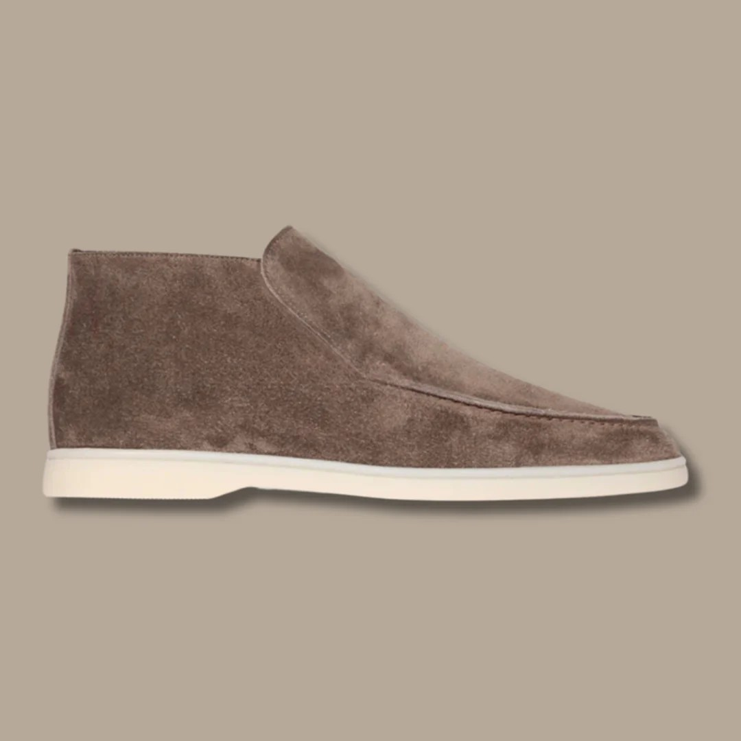 Men’s Slip On Ankle Loafer with Contrast Sole