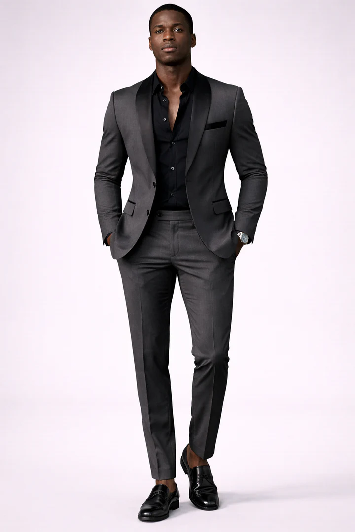 Men's Suit Set with Shawl Lapel
