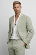 Mens Slim Fit Notched Lapel Straight Leg Two Piece Suit