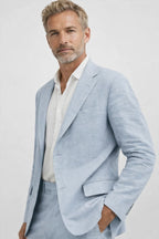 Mens Slim Fit Notched Lapel Straight Leg Two Piece Suit