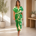 Women’s Asymmetrical Hem Short Sleeve Dress