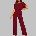 Women’s Boat Neck Wide Leg Jumpsuit