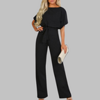 Women’s Boat Neck Wide Leg Jumpsuit