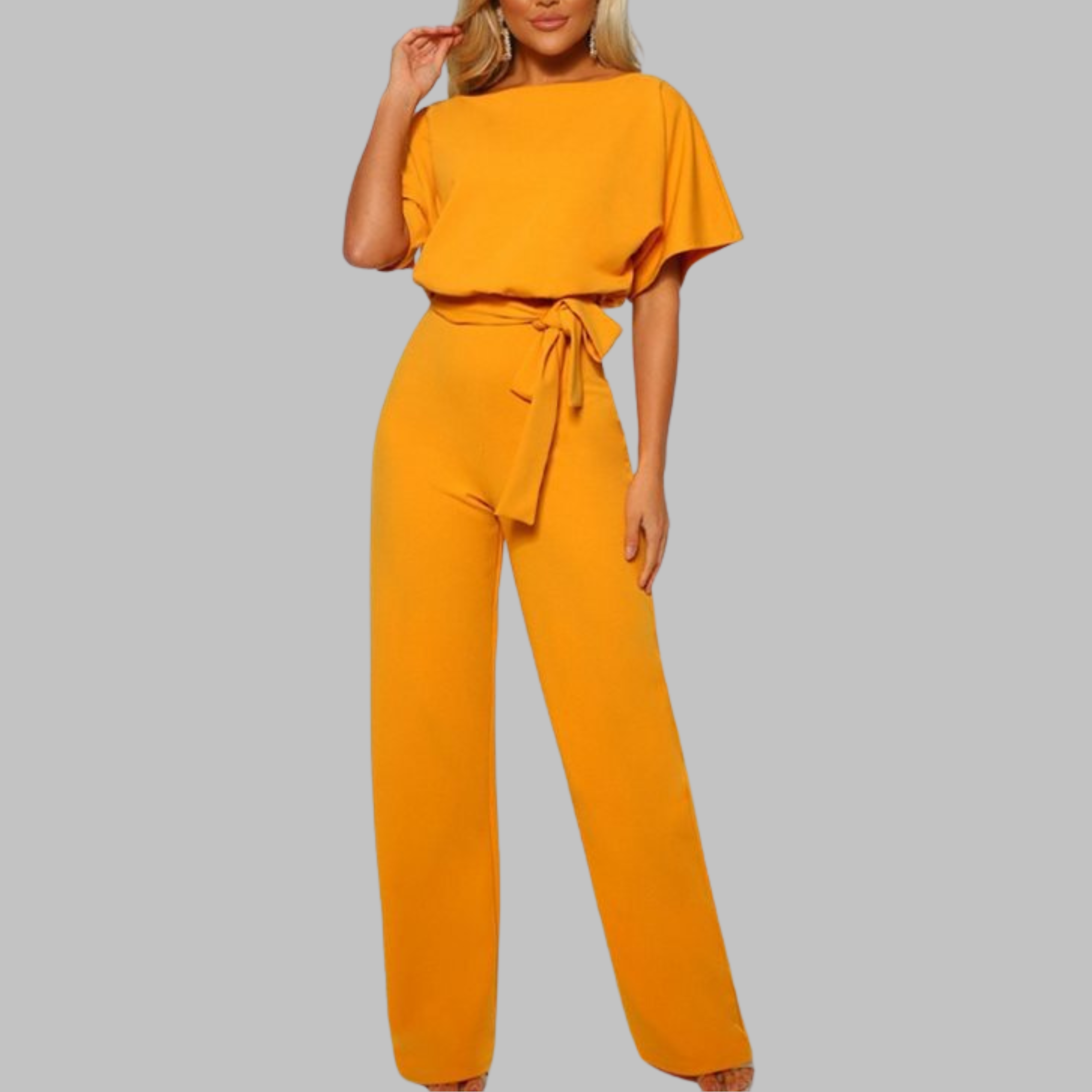 Women’s Boat Neck Wide Leg Jumpsuit