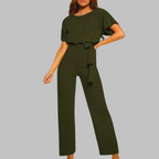 Women’s Boat Neck Wide Leg Jumpsuit