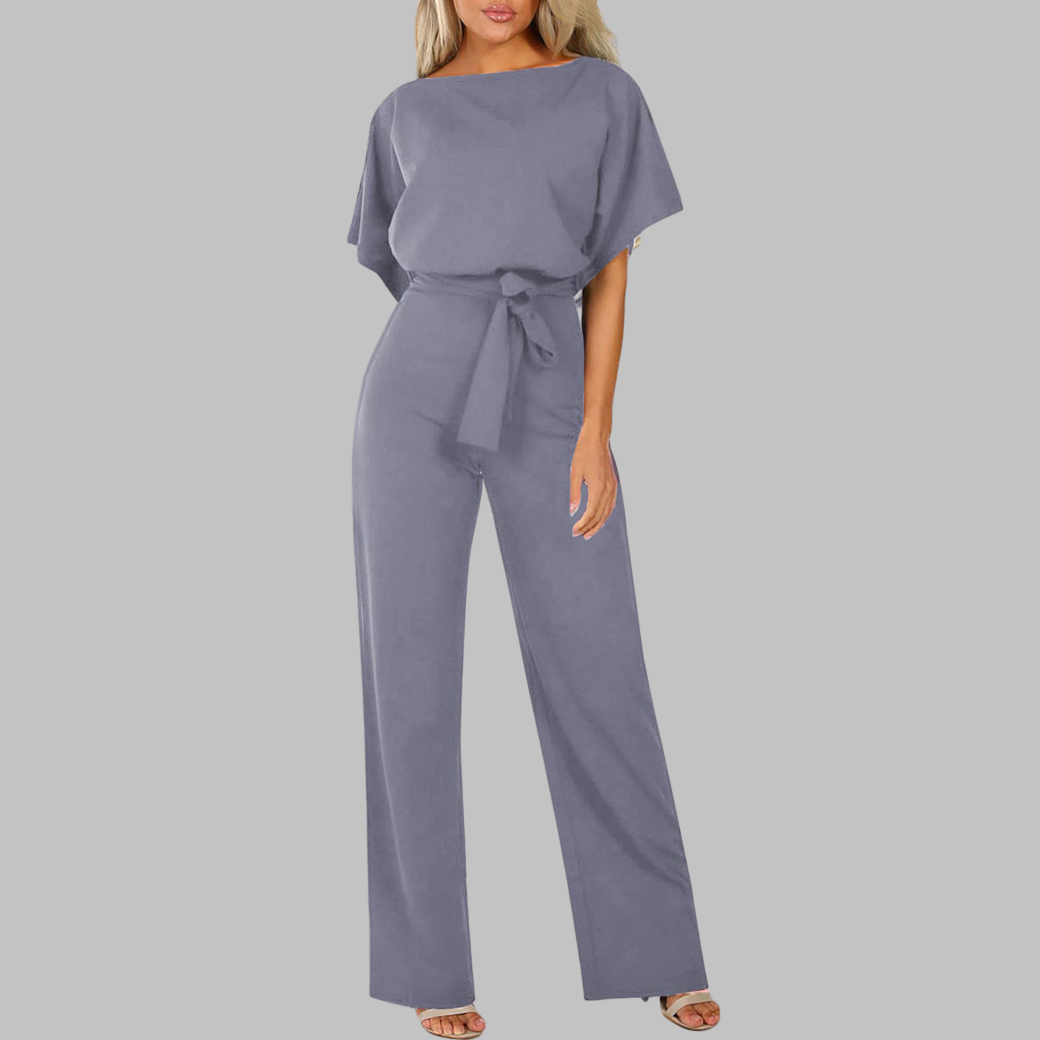 Women’s Boat Neck Wide Leg Jumpsuit