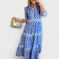 Women's Chain Link Print Midi Dress