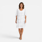 Women's Chiffon Layered Knee Length Dress