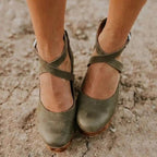 Women’s Closed Toe Wedge Sandals with Ankle Strap