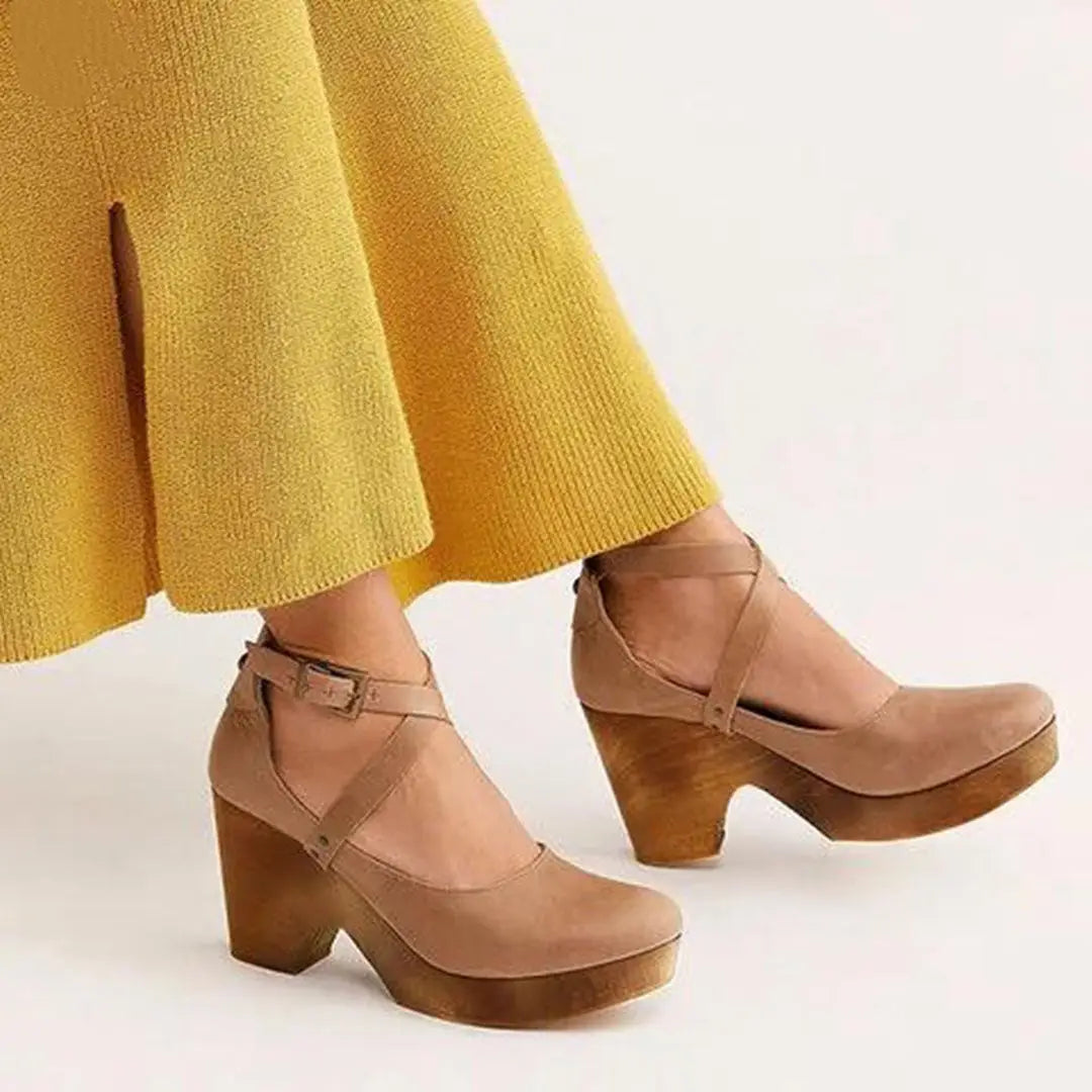 Women’s Closed Toe Wedge Sandals with Ankle Strap