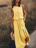 Relaxed Sleeveless Maxi Dress