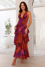 Women’s Floral Ruffled Maxi Dress